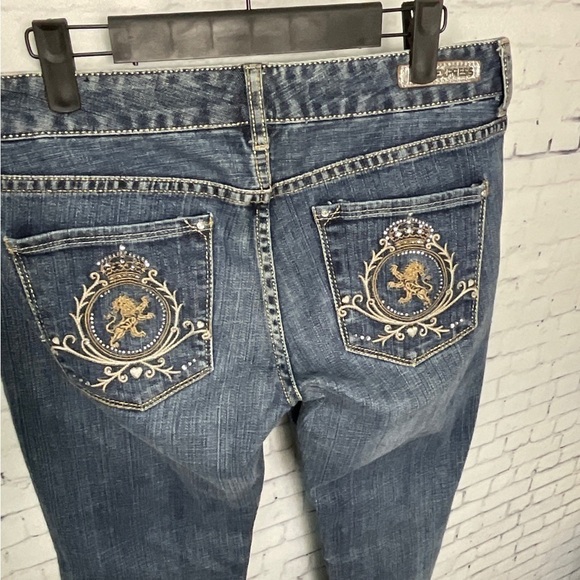 Express Jeans Women Size 6 Stella Low Rise Boot Medium Wash Denim Blue Jean (U2) - Picture 10 of 11